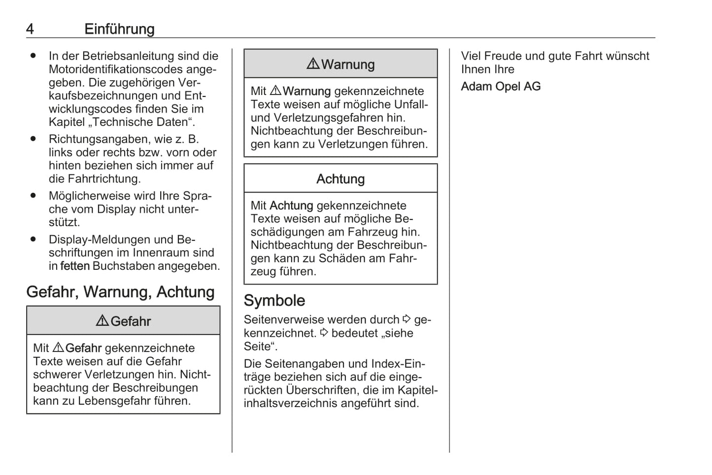 2016 Opel Adam Owner's Manual | German