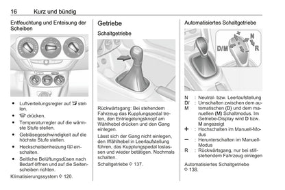 2016 Opel Adam Owner's Manual | German