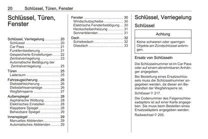 2016 Opel Adam Owner's Manual | German