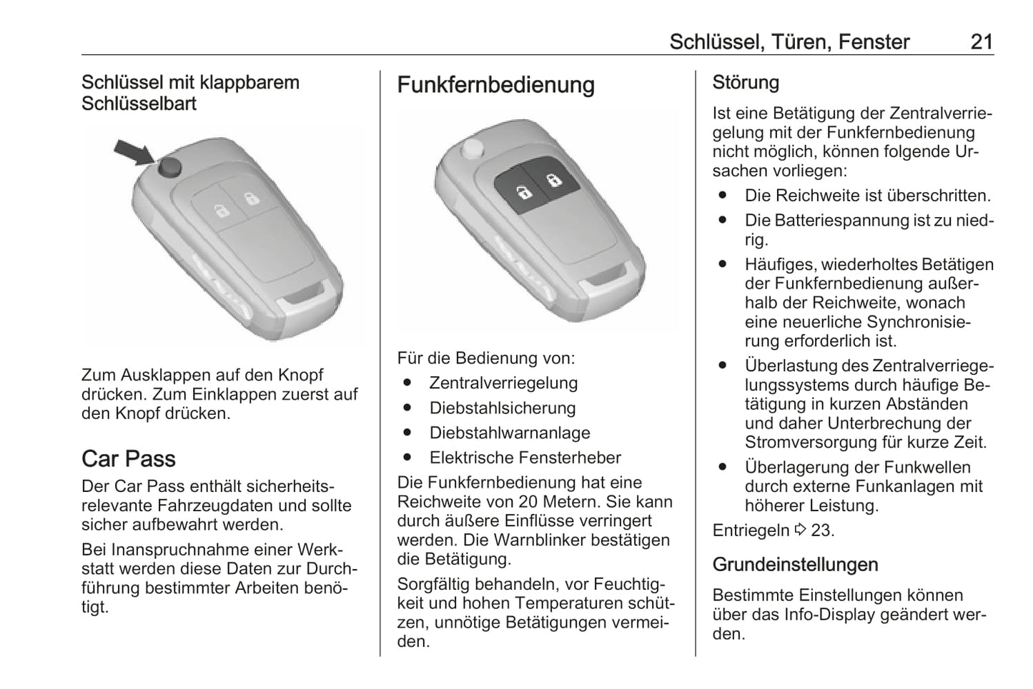 2016 Opel Adam Owner's Manual | German