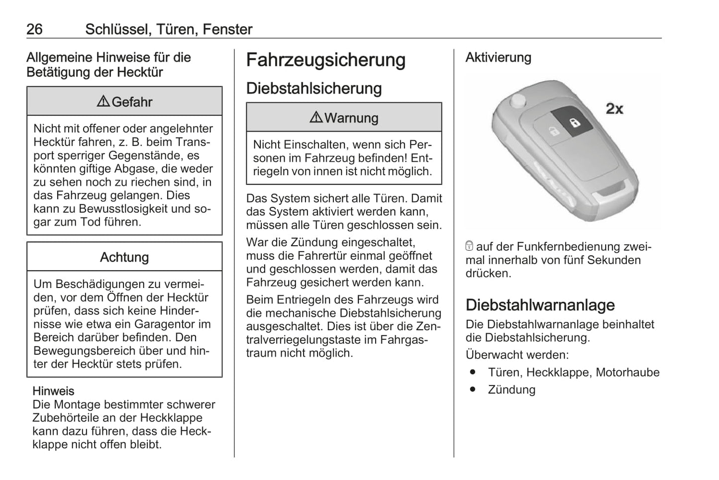 2016 Opel Adam Owner's Manual | German