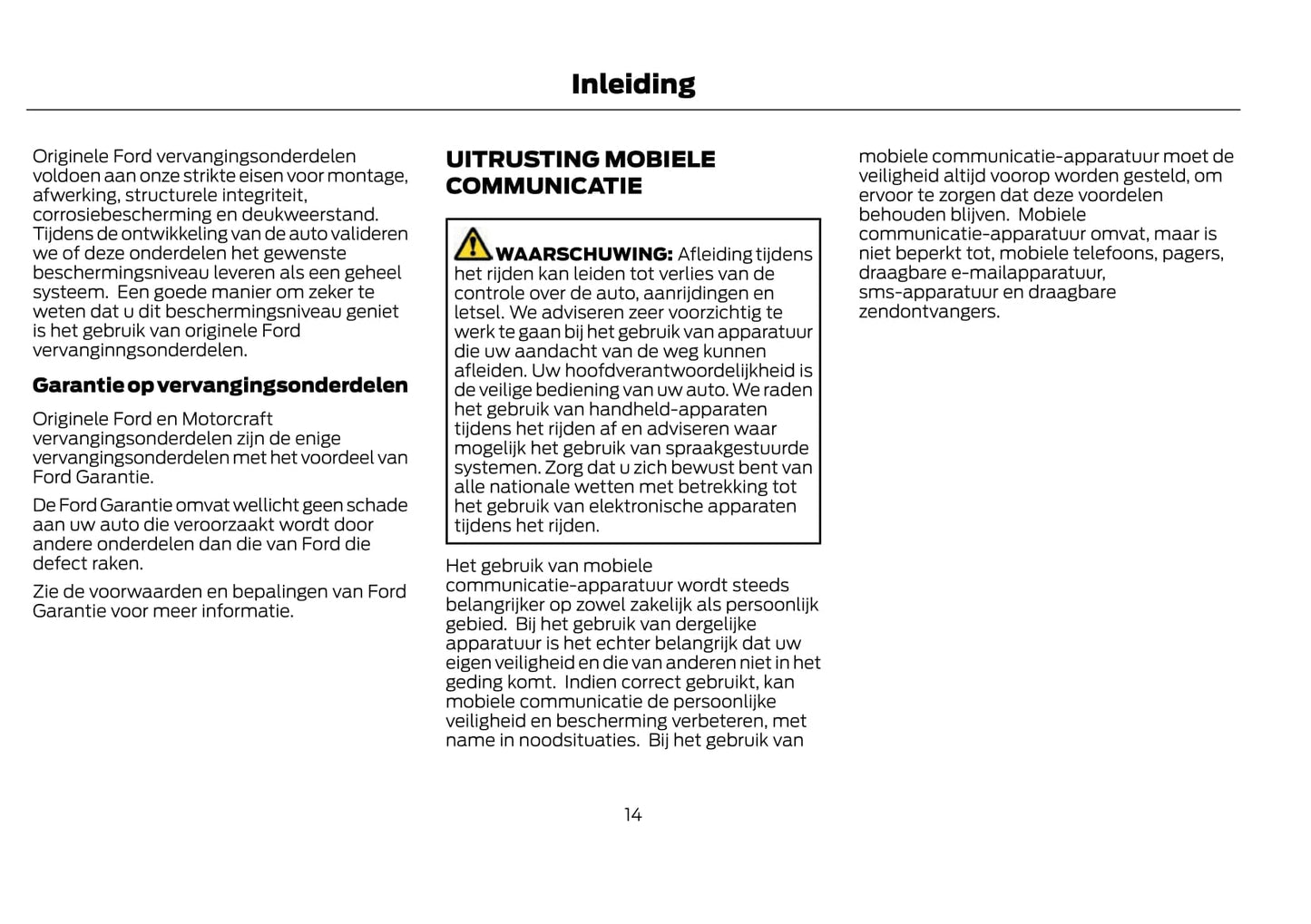 2021-2022 Ford Kuga Vignale Owner's Manual | Dutch