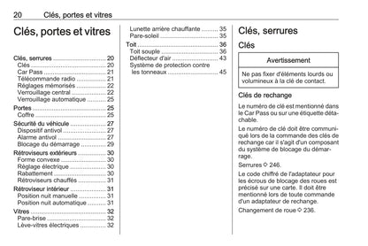 2018 Opel Cascada Owner's Manual | French