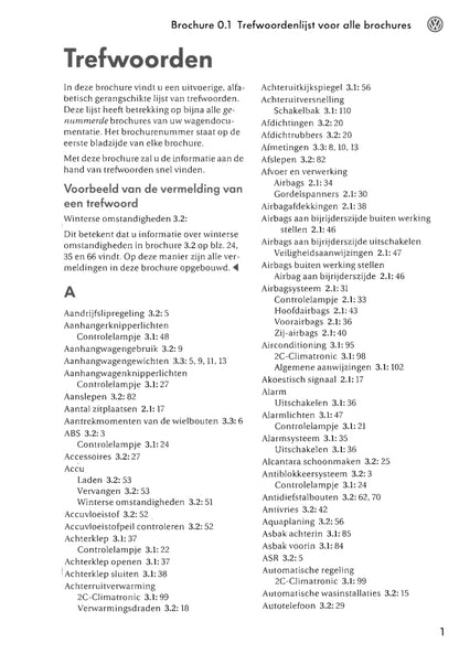 2003-2006 Volkswagen Touran Bedienungsanleitung | Niederländisch