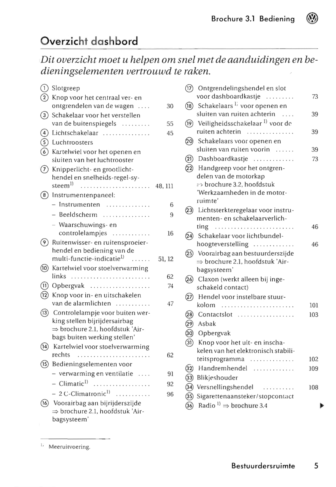 2003-2006 Volkswagen Touran Bedienungsanleitung | Niederländisch