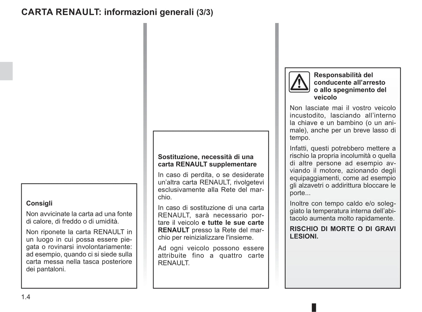 2019-2020 Renault Clio Owner's Manual | Italian