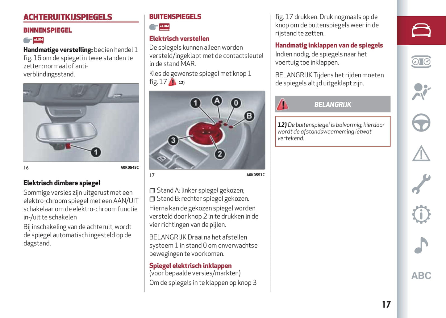 2016-2023 Alfa Romeo Giulietta Bedienungsanleitung | Niederländisch