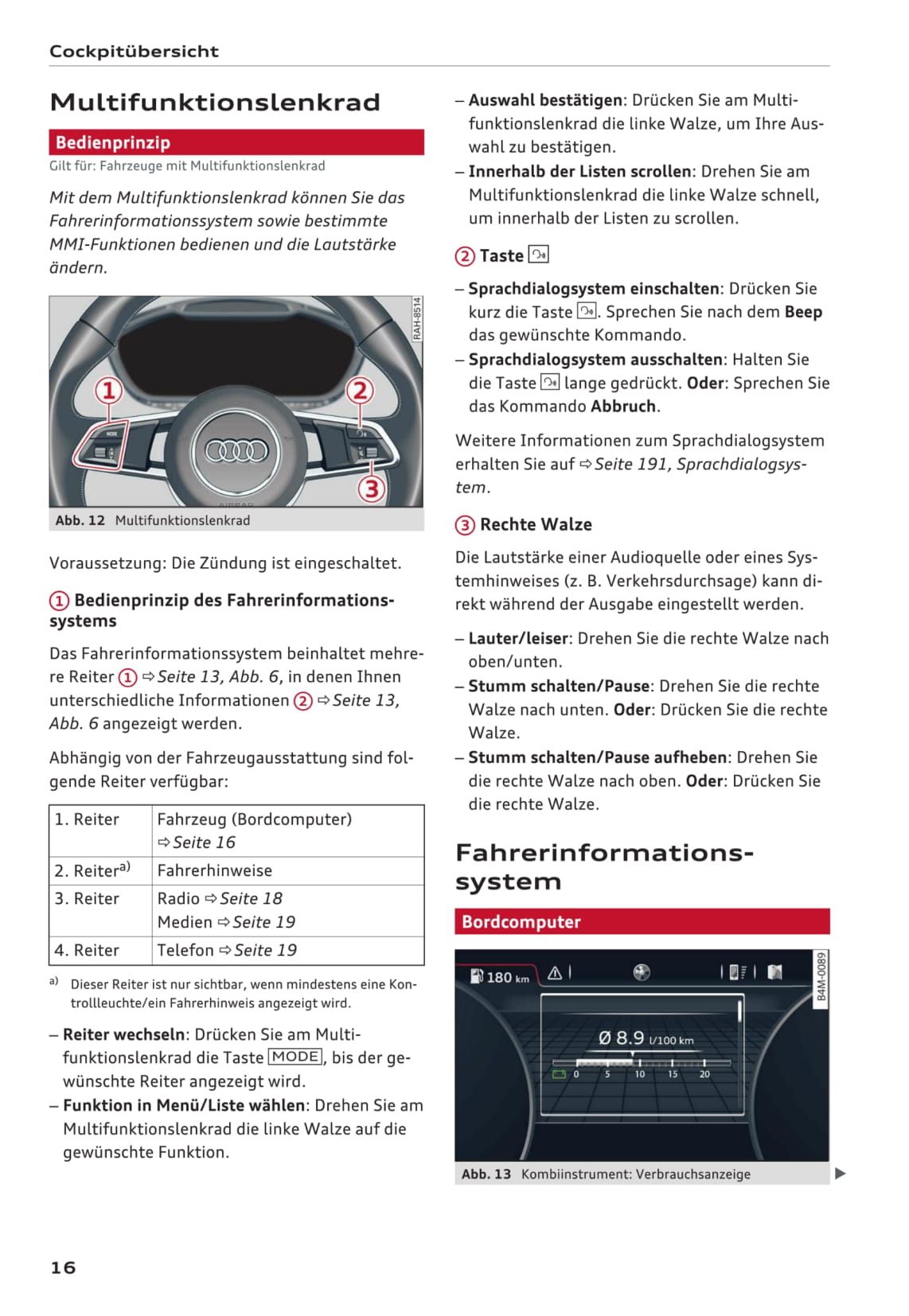 2015-2018 Audi A4 Limousine/A4 Avant Owner's Manual | German