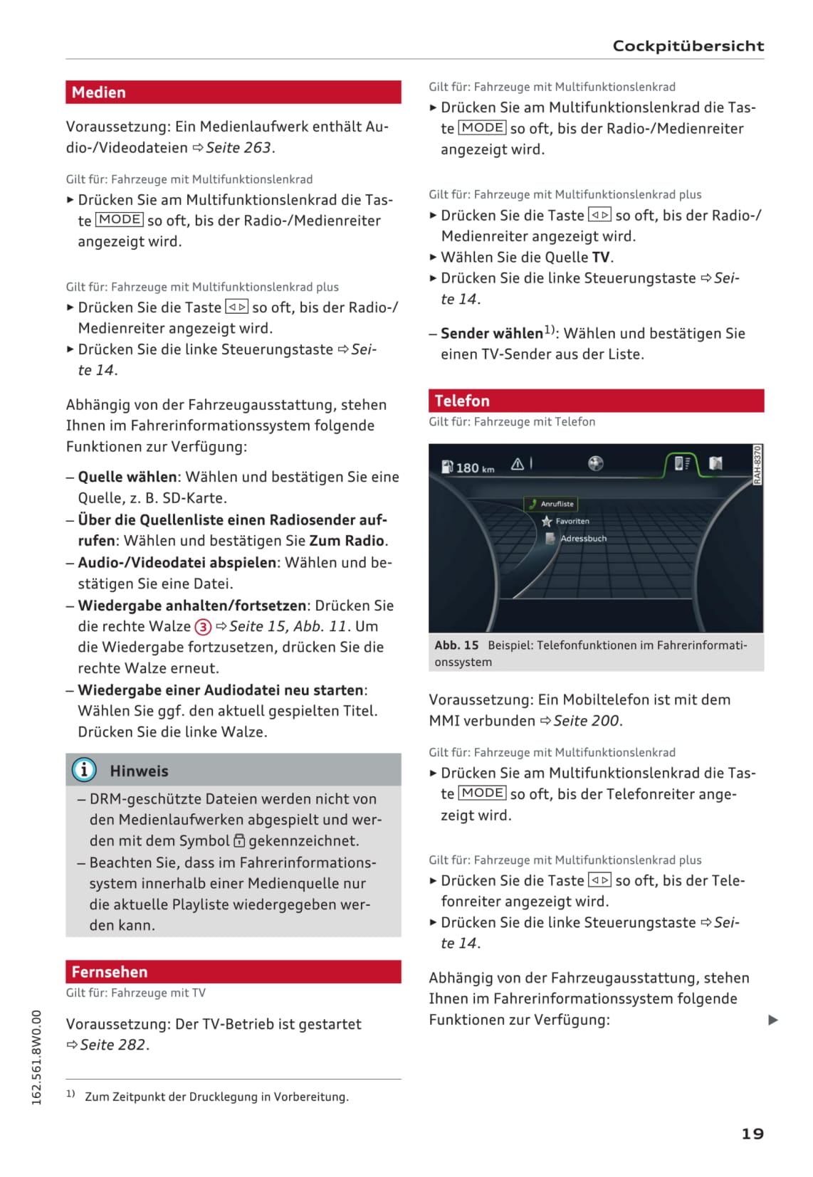 2015-2018 Audi A4 Limousine/A4 Avant Owner's Manual | German