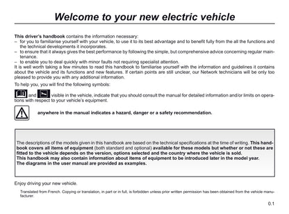 2019-2020 Renault Twizy Bedienungsanleitung | Englisch