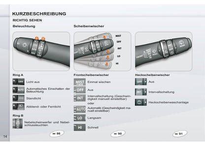 2011-2012 Peugeot 4007 Bedienungsanleitung | Deutsch