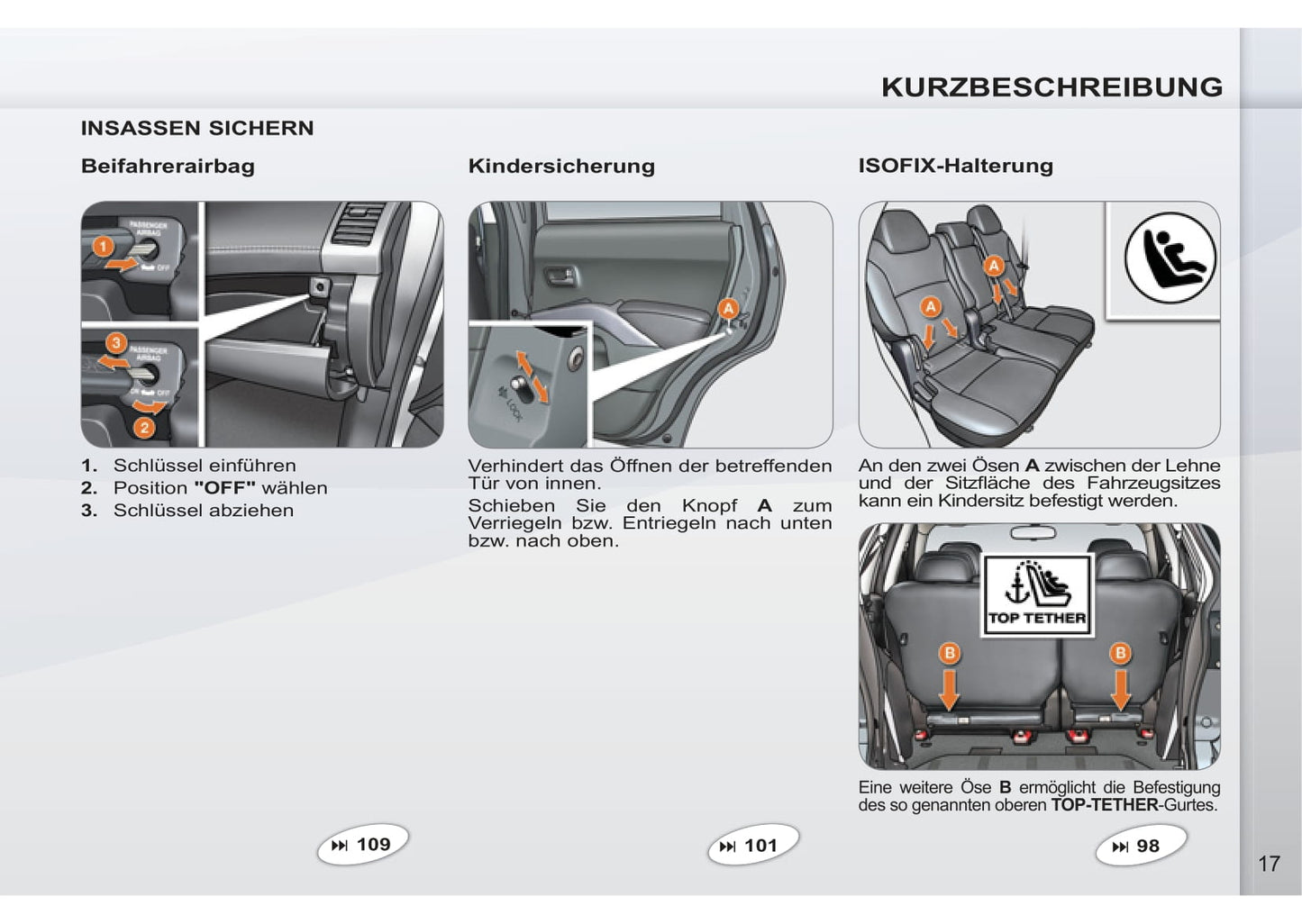 2011-2012 Peugeot 4007 Bedienungsanleitung | Deutsch