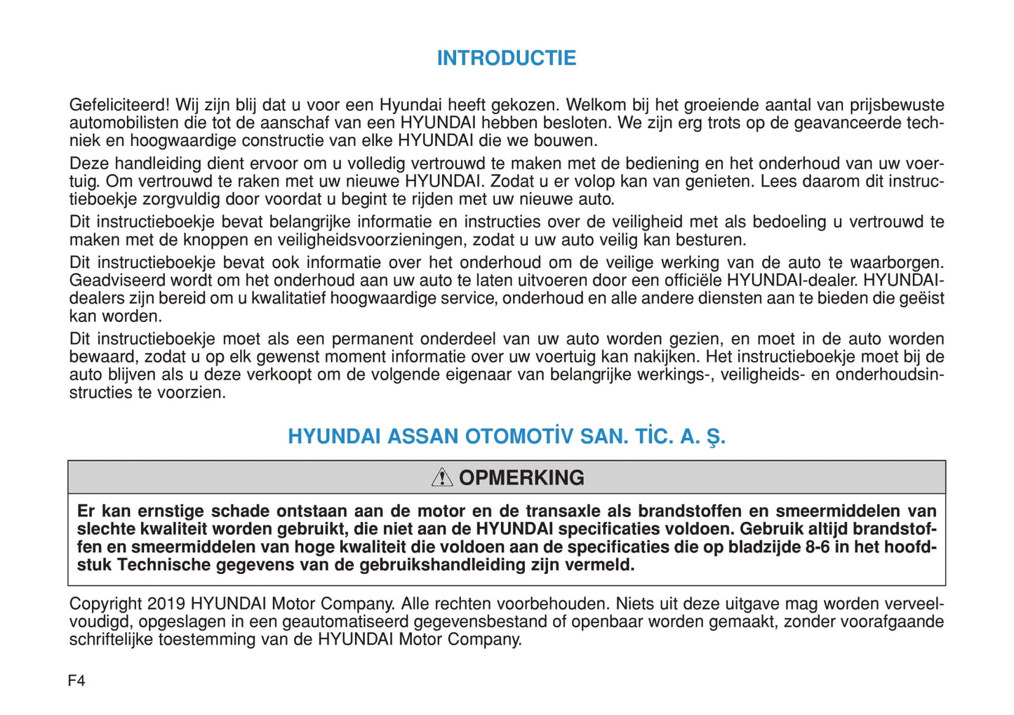 2019-2020 Hyundai i20 Bedienungsanleitung | Niederländisch