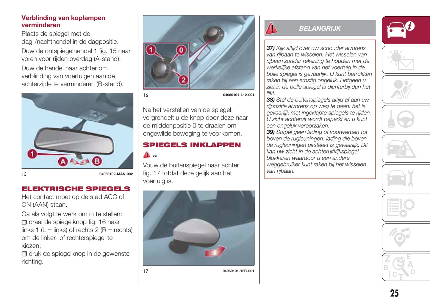 2016-2017 Fiat 124 Spider Owner's Manual | Dutch