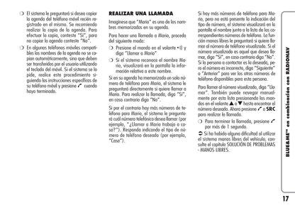 Alfa Romeo Blue&Me en Combinación con Radionav  Instrucciones 2009 - 2010