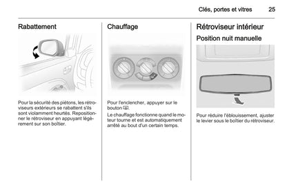 2014-2017 Opel Ampera Bedienungsanleitung | Französisch