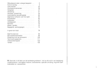 1989-1991 Opel Kadett Owner's Manual | Dutch