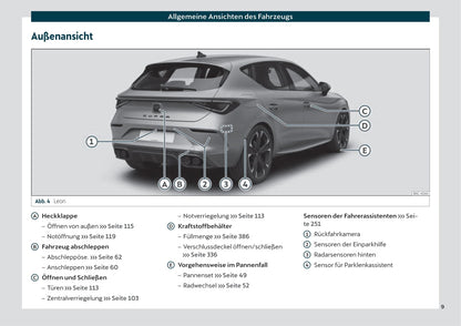 2021 Cupra Leon Bedienungsanleitung | Deutsch