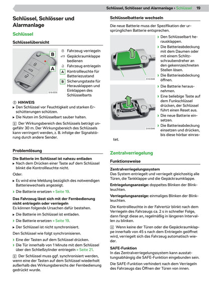 2019-2020 Skoda Kamiq Owner's Manual | German