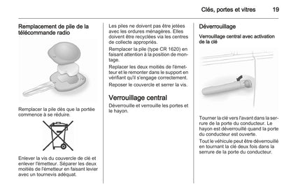 2012-2015 Opel Agila Owner's Manual | French