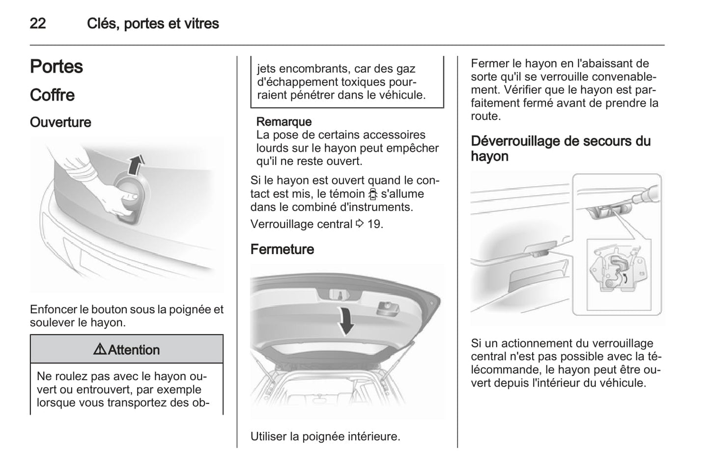 2012-2015 Opel Agila Owner's Manual | French