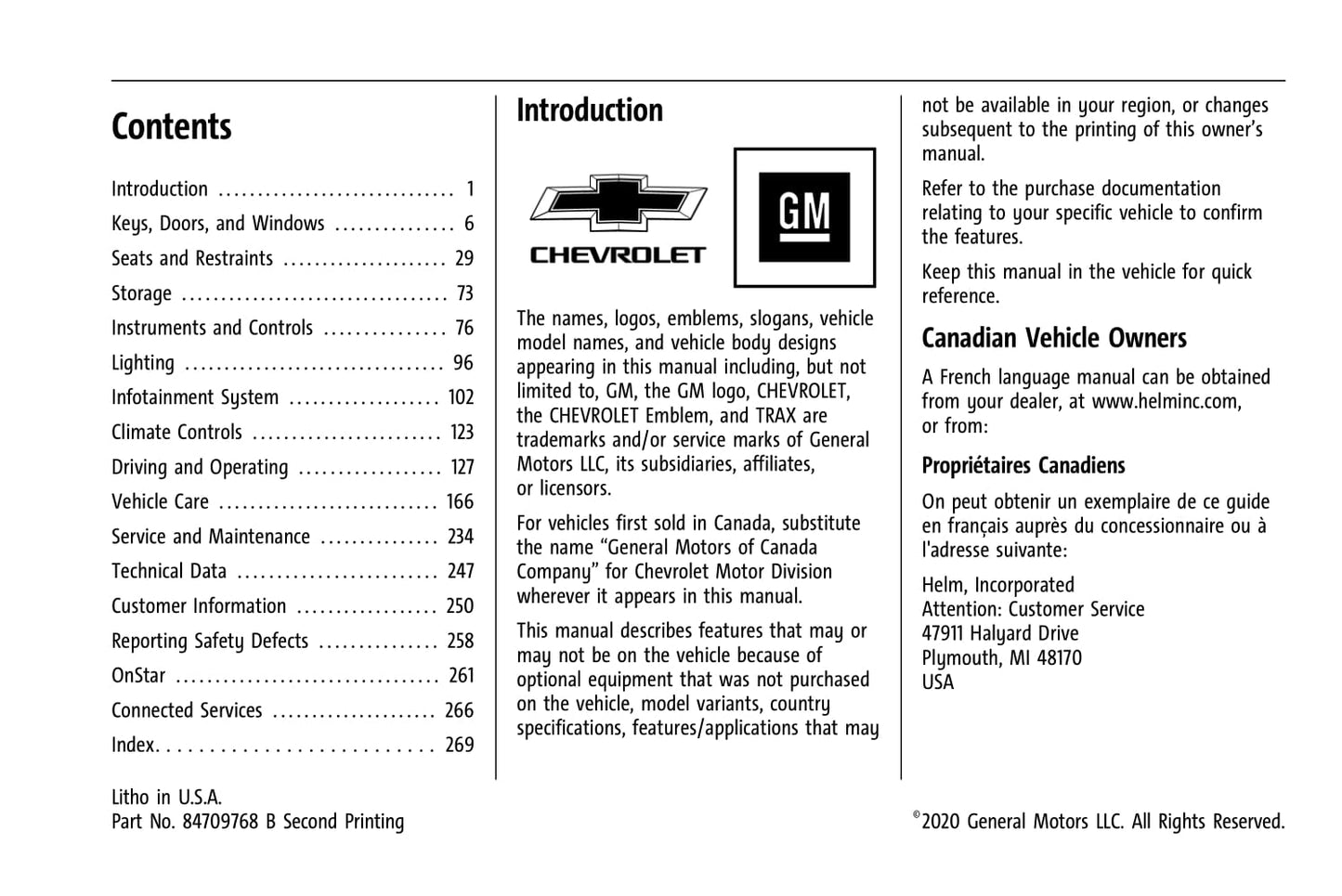 2021 Chevrolet Trax Bedienungsanleitung | Englisch
