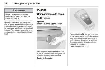 2013 Opel Insignia/Insignia Sports Tourer Owner's Manual | Spanish