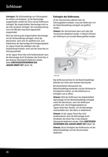 2011-2015 Jaguar XK Bedienungsanleitung | Deutsch