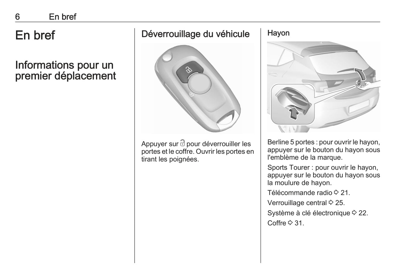 2019-2020 Opel Astra Owner's Manual | French