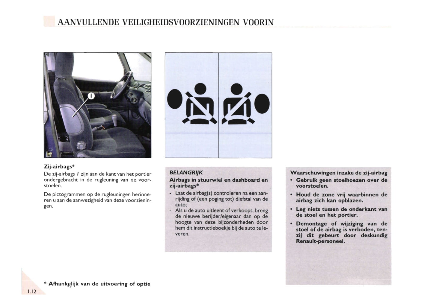 2000-2002 Renault Espace Bedienungsanleitung | Niederländisch