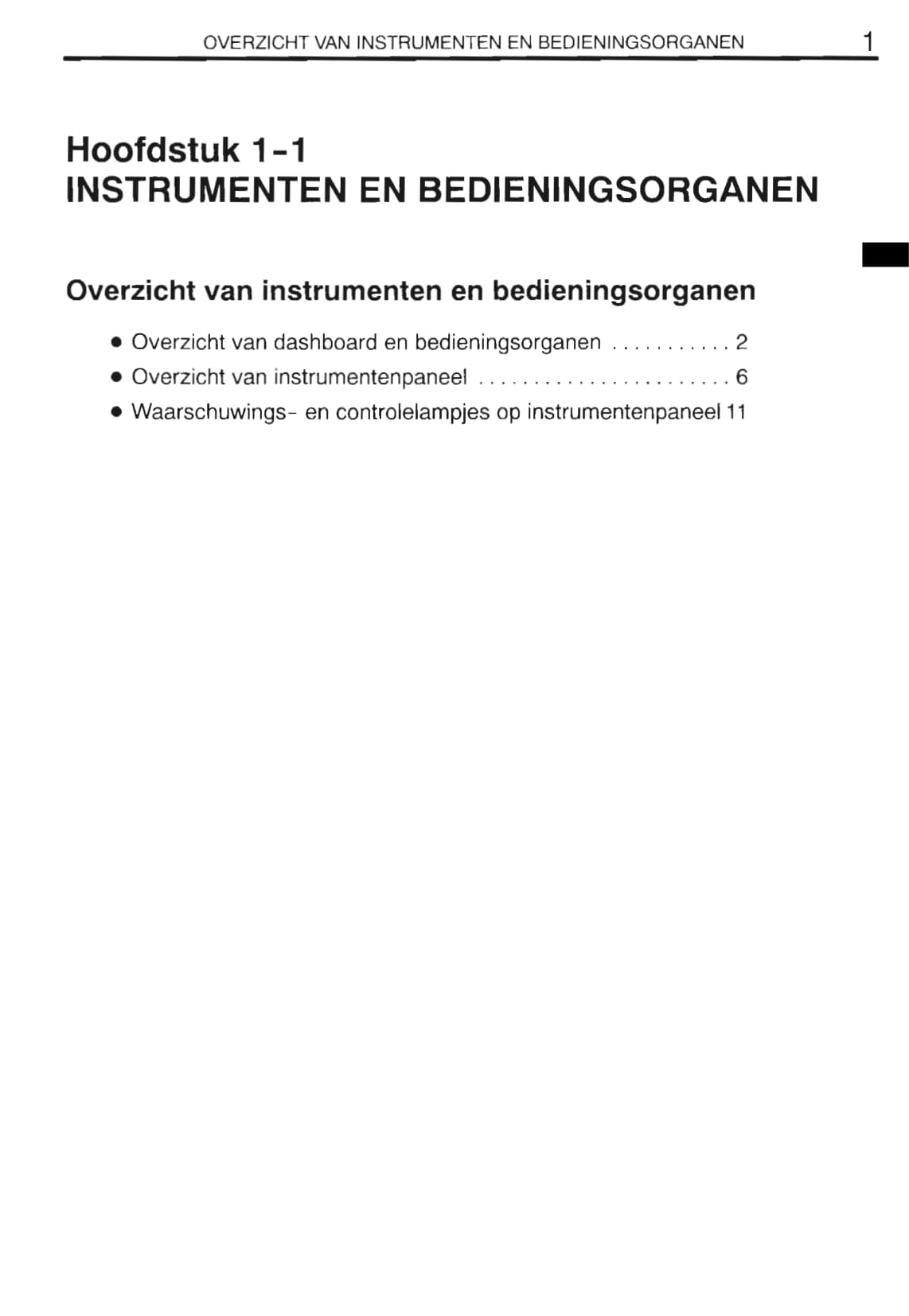 2000-2001 Toyota Yaris Verso Bedienungsanleitung | Niederländisch