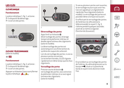 2013-2023 Alfa Romeo 4C Bedienungsanleitung | Französisch