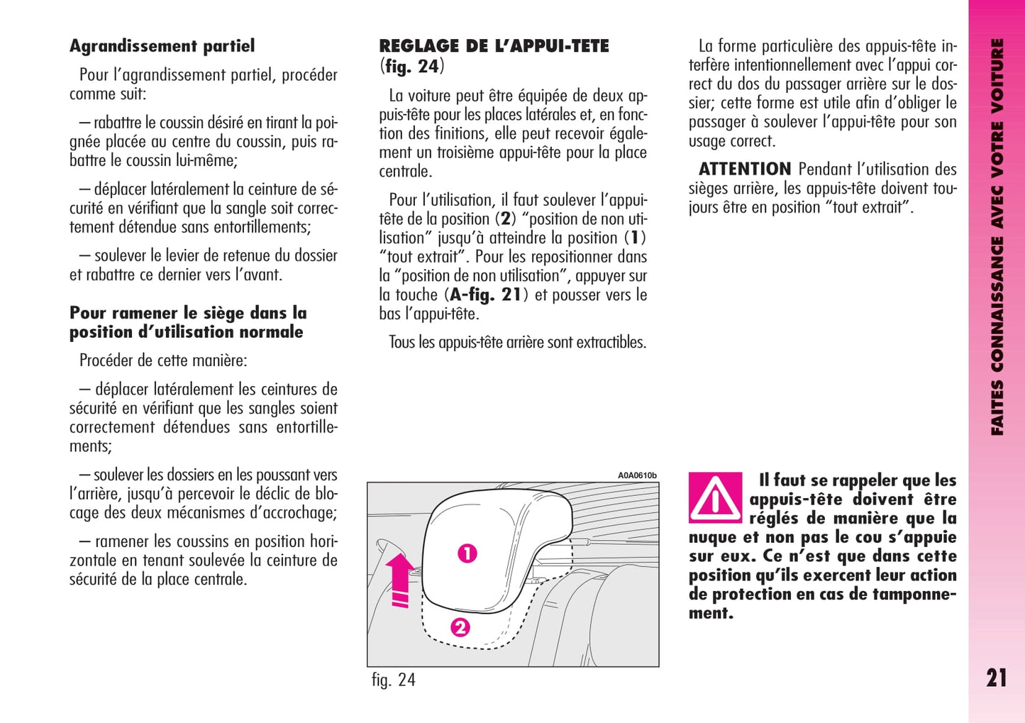 2004-2007 Alfa Romeo GT Owner's Manual | French