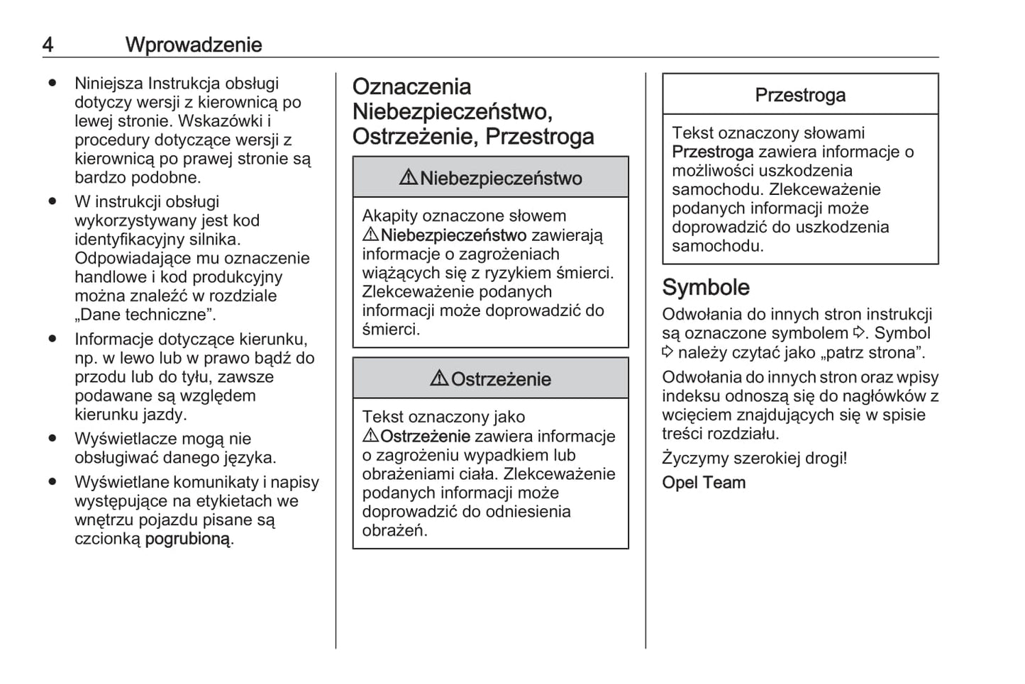 2019-2020 Opel Grandland X Owner's Manual | Polish