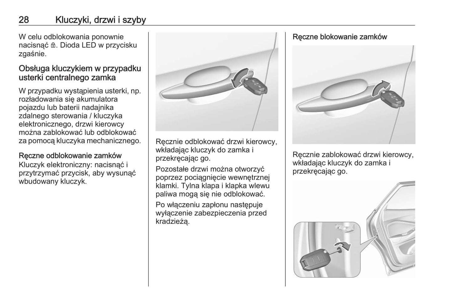 2019-2020 Opel Grandland X Owner's Manual | Polish