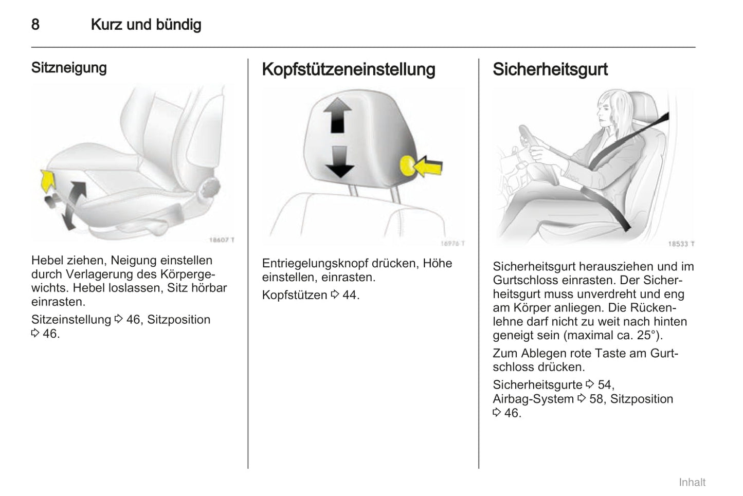 2008-2011 Opel Zafira Owner's Manual | German