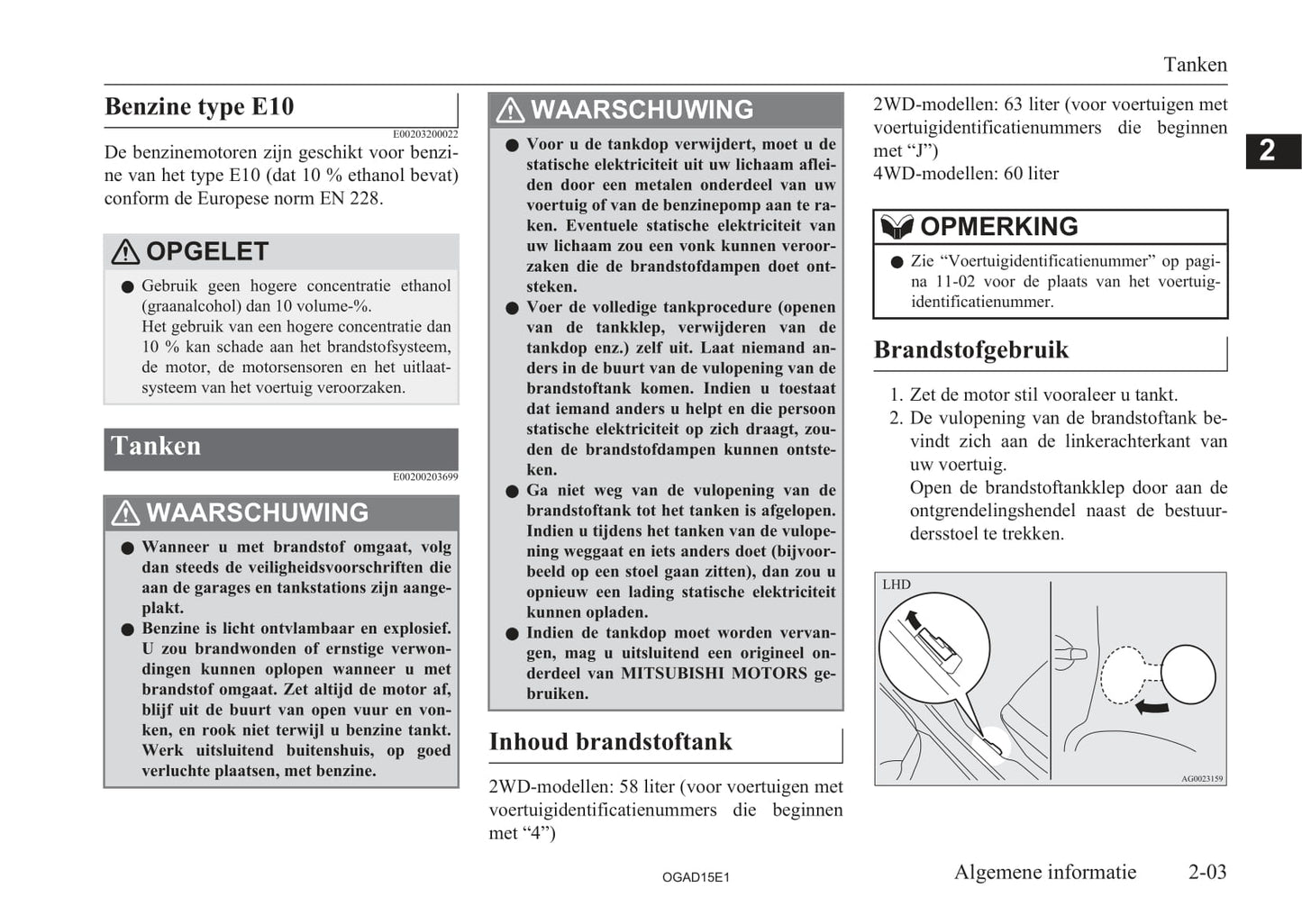 2010-2016 Mitsubishi ASX Owner's Manual | Dutch