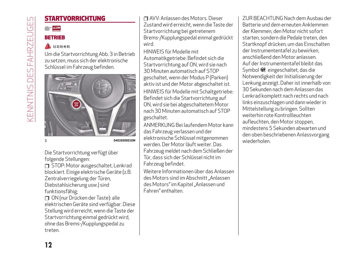 2018-2019 Alfa Romeo Giulia Owner's Manual | German