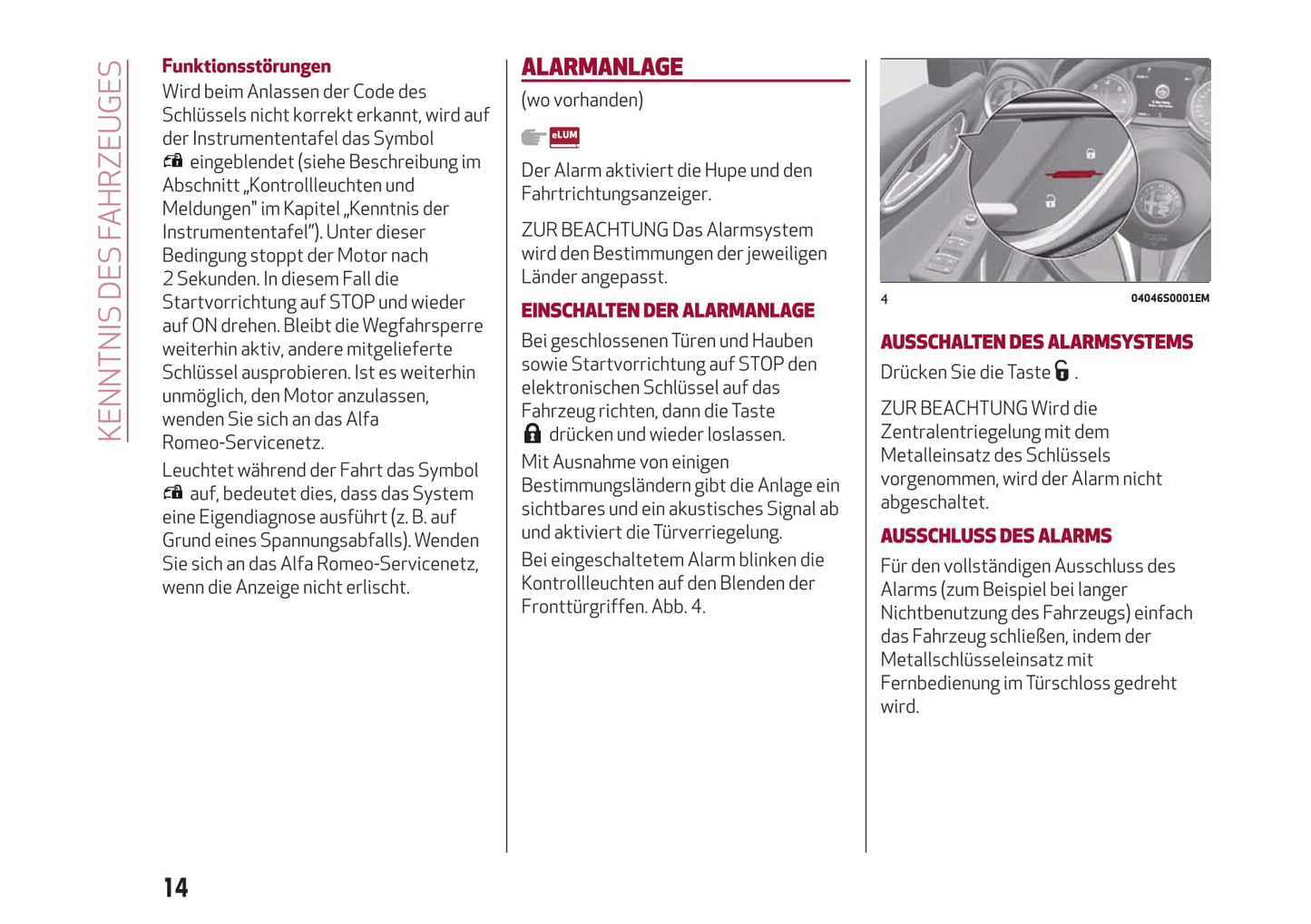 2016-2020 Alfa Romeo Giulia Bedienungsanleitung | Deutsch