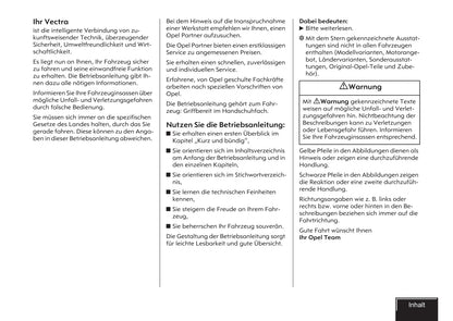 2007-2009 Opel Vectra Bedienungsanleitung | Deutsch