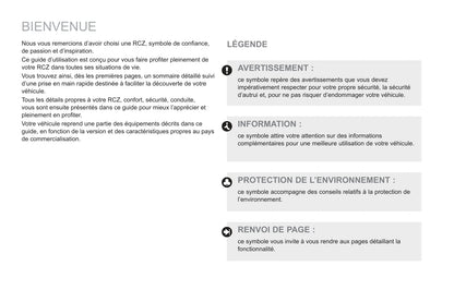 2011-2013 Peugeot RCZ Bedienungsanleitung | Französisch