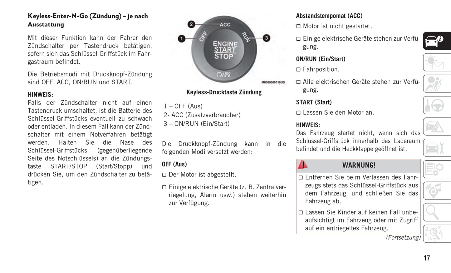 2019-2023 Jeep Cherokee Bedienungsanleitung | Deutsch