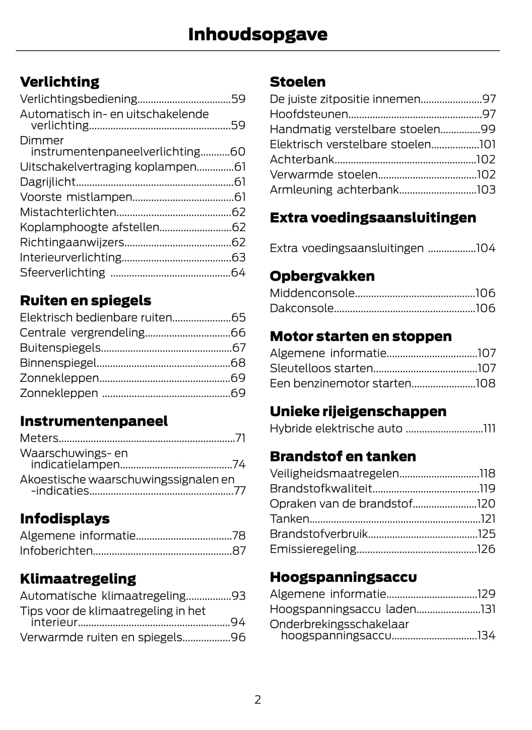 2014-2015 Ford C-Max Energi Owner's Manual | Dutch