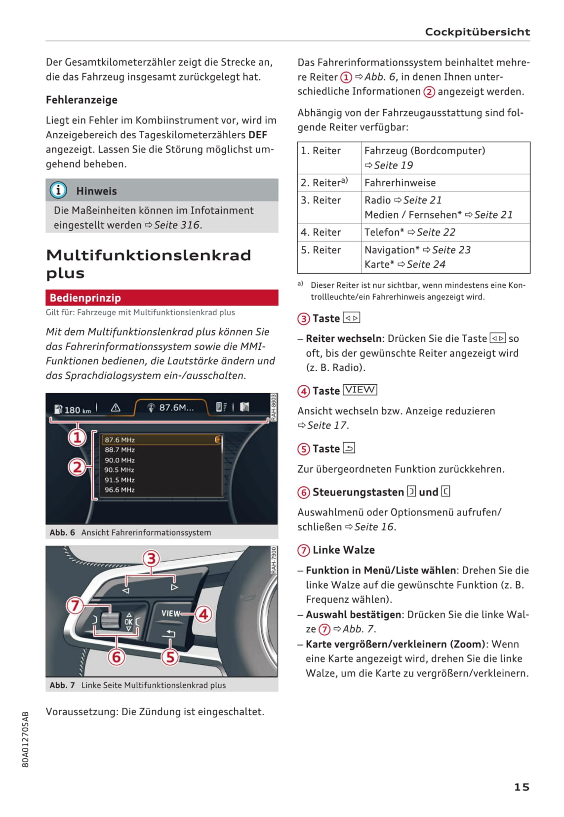 2017-2020 Audi Q5 Bedienungsanleitung | Deutsch