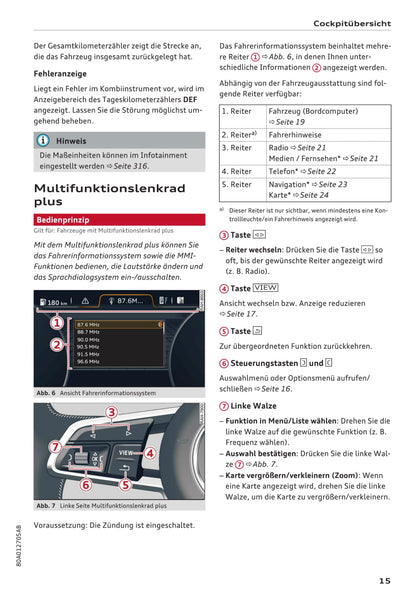 2017-2020 Audi Q5 Bedienungsanleitung | Deutsch