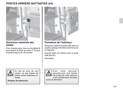 2020-2021 Renault Trafic Owner's Manual | French