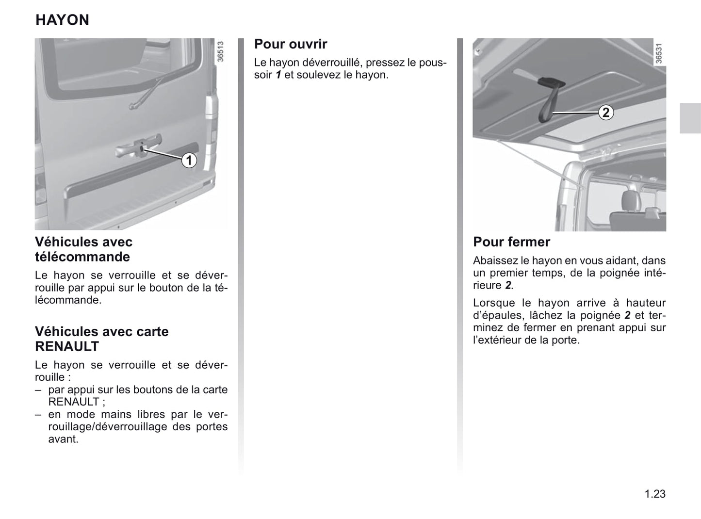 2020-2021 Renault Trafic Owner's Manual | French