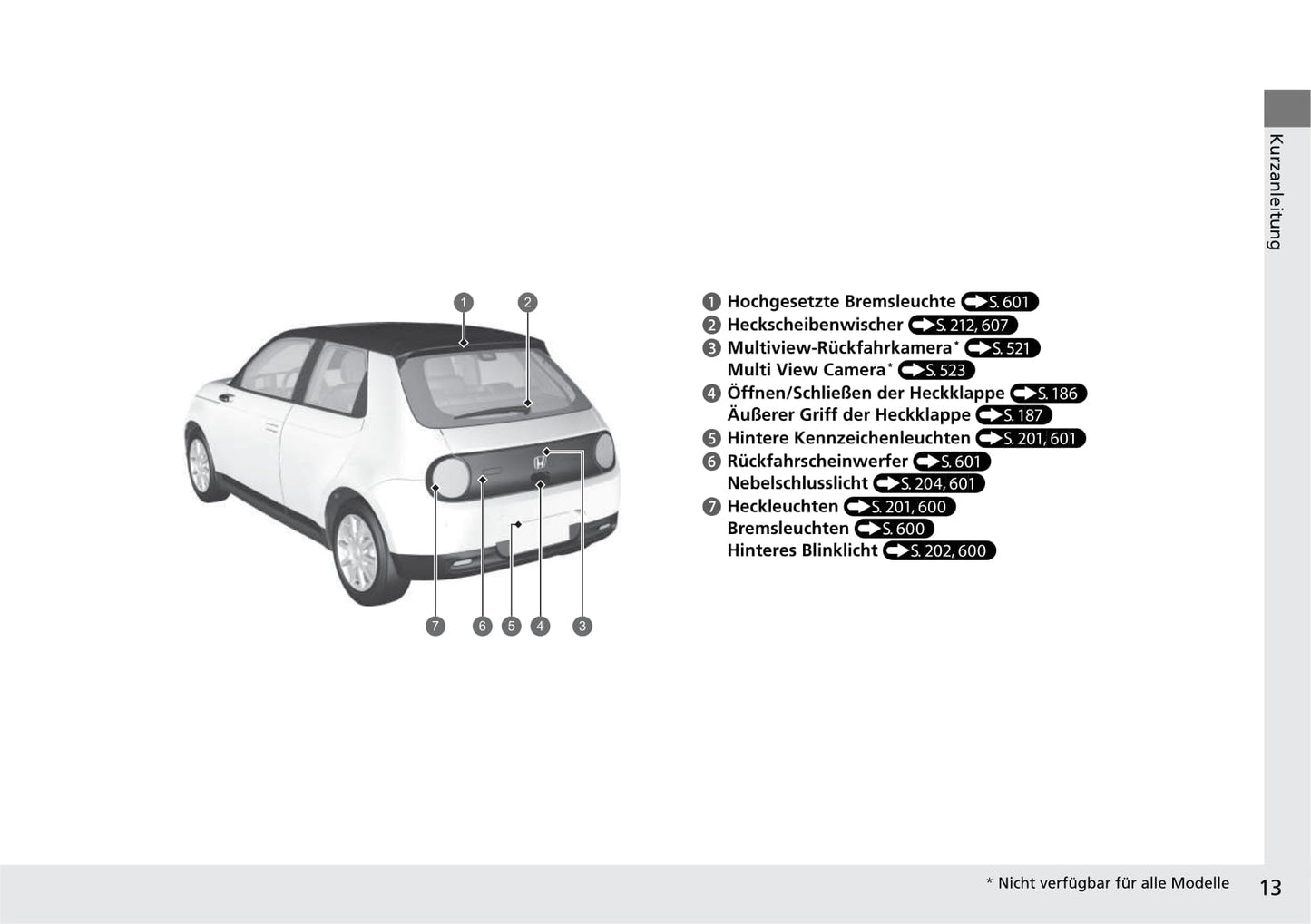 2020-2021 Honda e Bedienungsanleitung | Deutsch