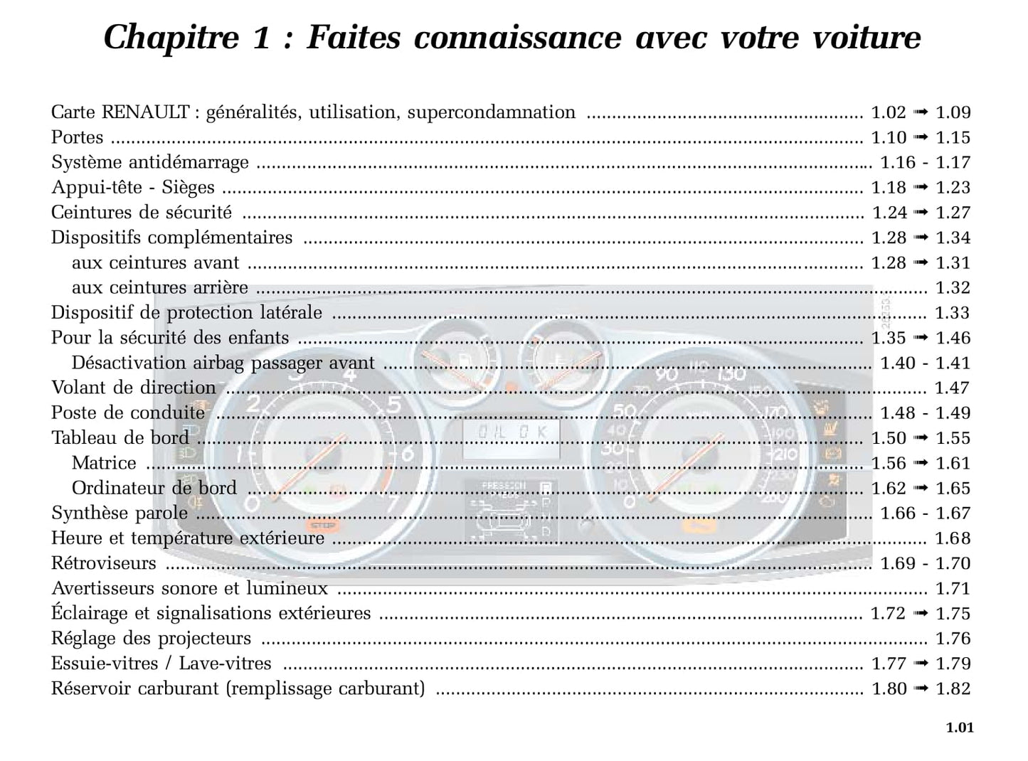 2005-2006 Renault Vel Satis Owner's Manual | French