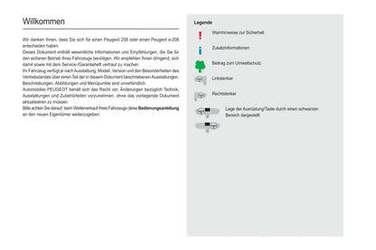 2021-2023 Peugeot 208/e-208 Owner's Manual | German